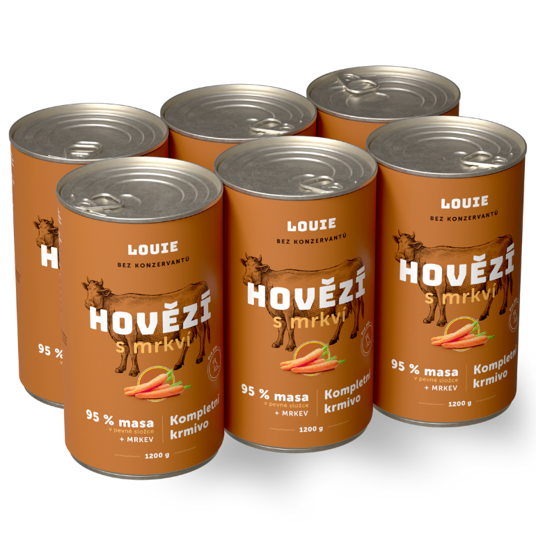 Výhodné balenie 6 ks - Hovädzie s mrkvou 1200g