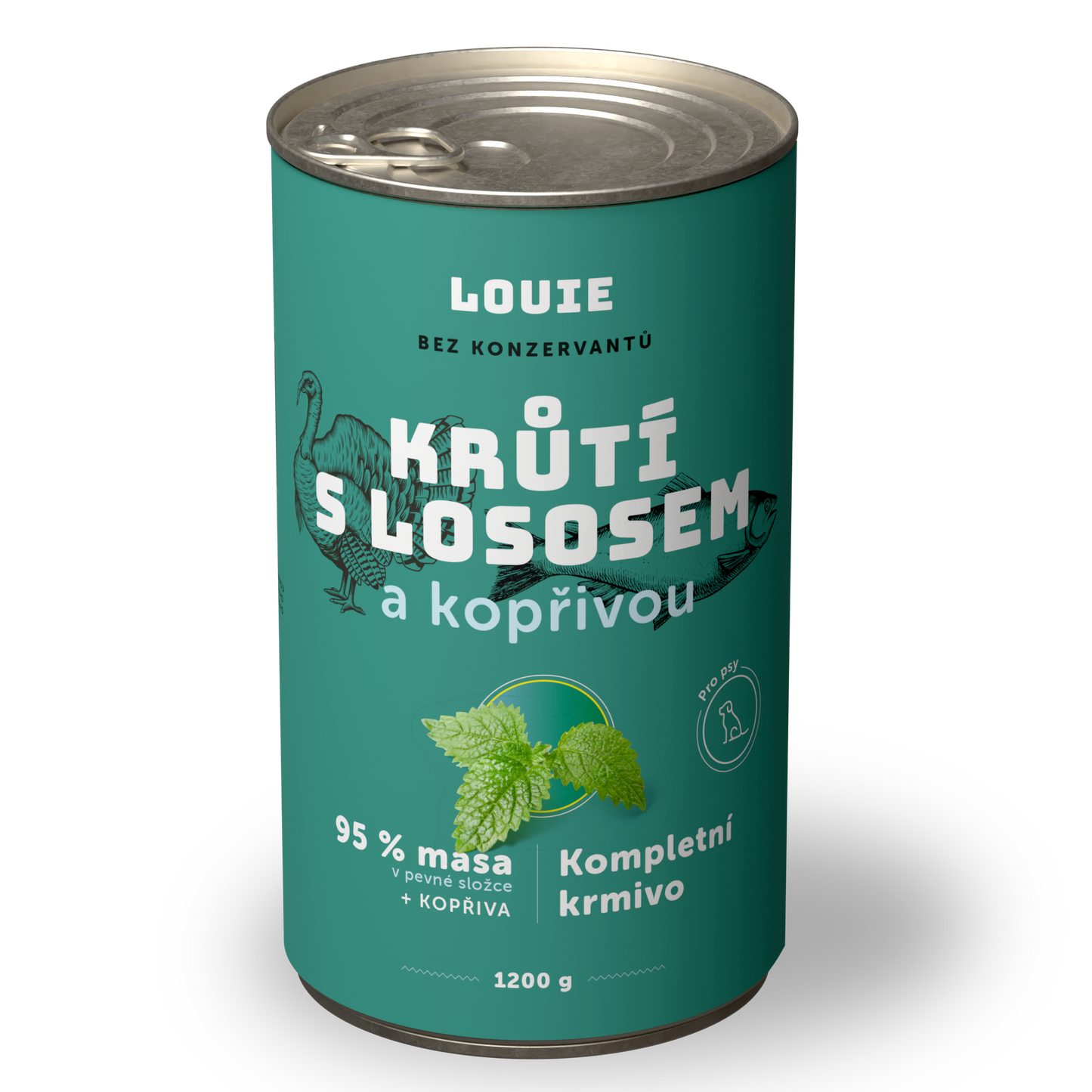 Krůtí s lososem a kopřivou 1200 g