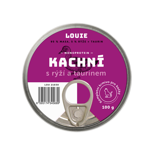 Kachní s rýží a taurinem 100g