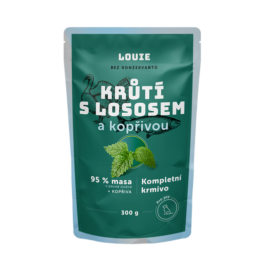 Krůtí kapsička s lososem a kopřivou 300 g