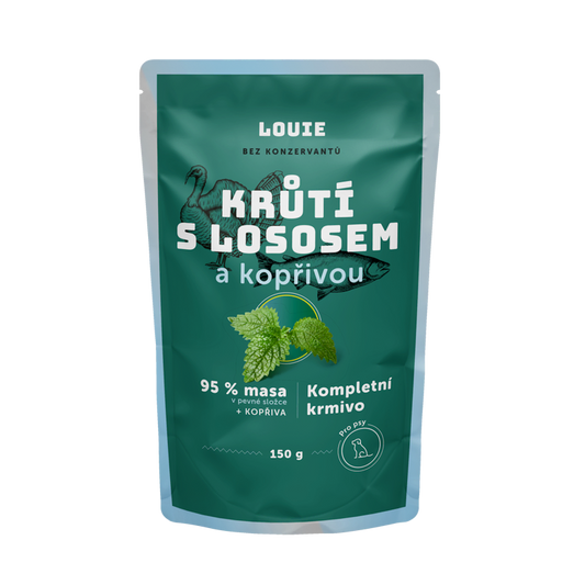 Krůtí kapsička s lososem a kopřivou 150 g