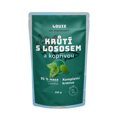 Balíček kapsiček 10 ks - Krůtí s lososem a kopřivou 150g