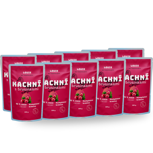 Balení kapsiček 10 ks - Kachní s brusinkami 150g