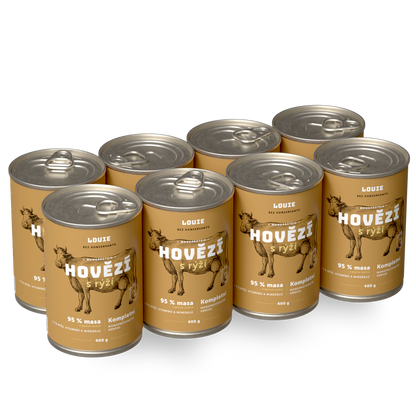 Výhodné balenie 8 ks - Hovädzie s ryžou 400g