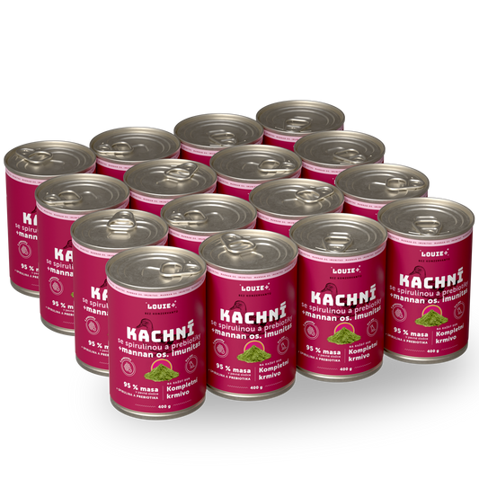 Výhodné balení 16 ks - Kachní se spirulinou a prebiotiky 400 g