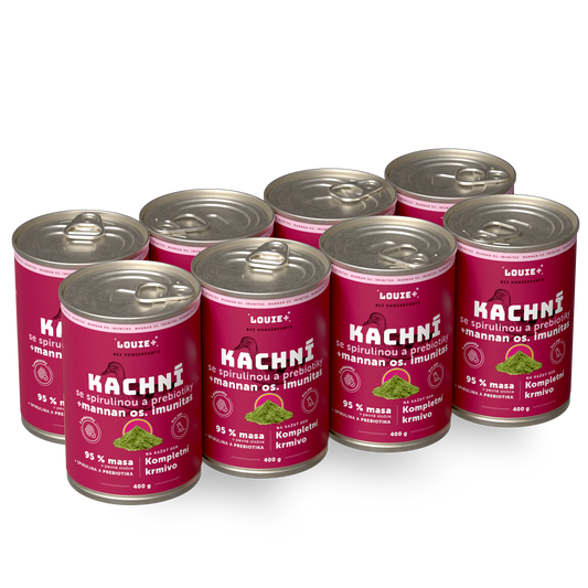 Výhodné balenie 8 ks - Kačacie so spirulinou a prebiotikami 400g