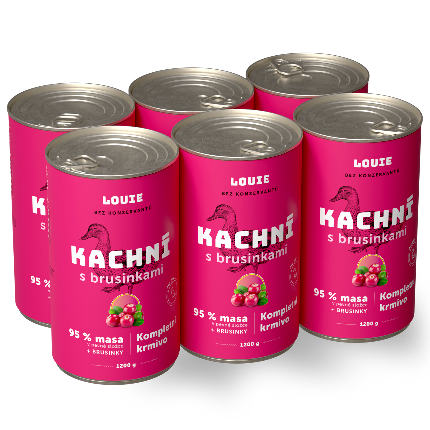Výhodné balenie 6 ks - Kačacie s brusnicami 1200g