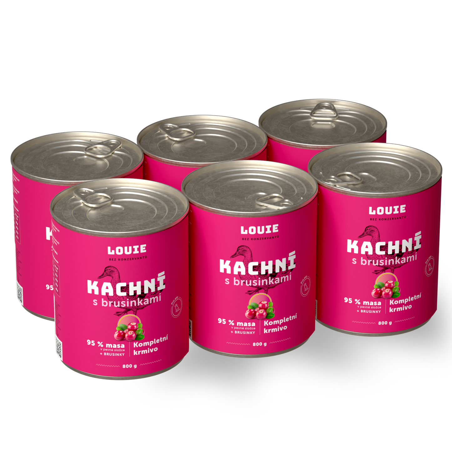 Výhodné balení 6 ks - Kachní s brusinkami 800 g