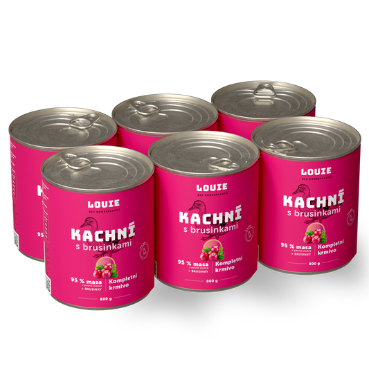 Výhodné balenie 6 ks - Kačacie s brusnicami 800g