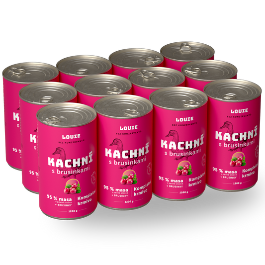 Výhodné balenie 12 ks - Kačacie s brusnicami 1200g