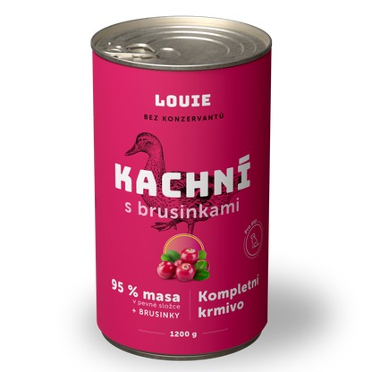  Výhodné balenie 12 ks - Kačacie s brusnicami 1200g