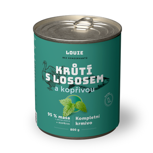 Krůtí s lososem a kopřivou 800 g